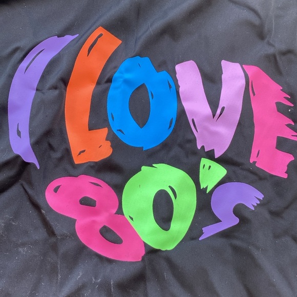 I love 80s Dress Up Costume Kit. Dress, Leg Warmers, Jewelry, Bow, Mesh Tights - Picture 5 of 5